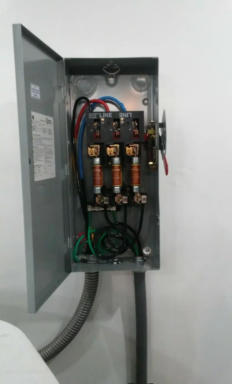 Three-phase disconnect switch installed for Electrical Wiring & Rewiring in Pecan Acres